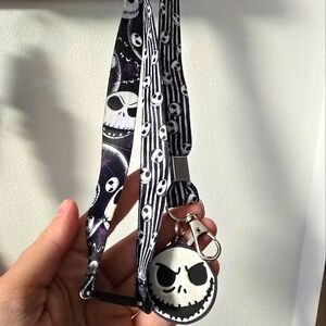 Nightmare Before Christmas Jack Skellington Lanyard Keychain